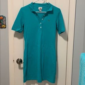 Lacoste teal polo dress size 36